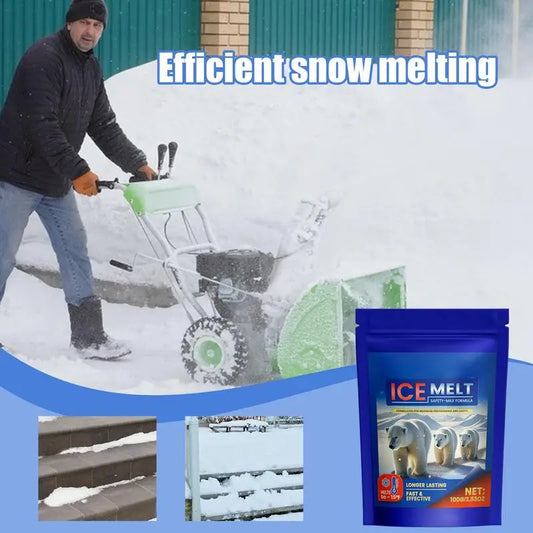 Concrete Friendly Ice Melt Fast Acting Efficient Ice Melter Snow Removal Tool User-Friendly Winter Gear For Driveways Sidewalks