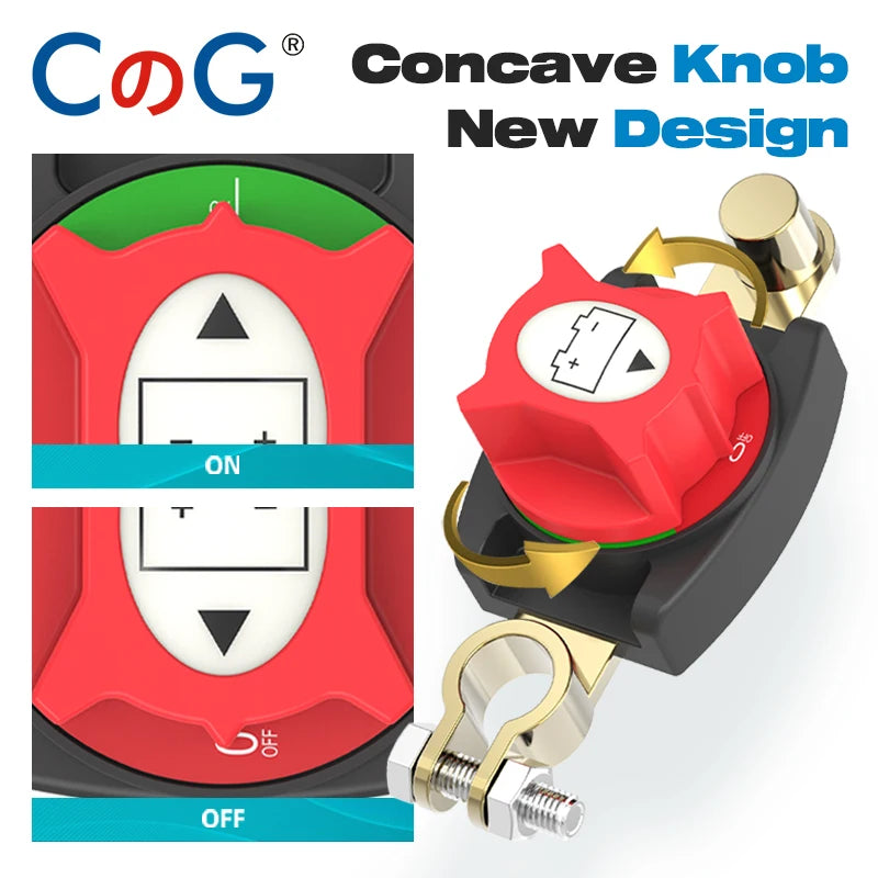 New Model 275A Top Post Battery Disconnect Switch Heavy Duty On/Off Battery Power Cut Off Switch 12V-48V for Auto, RV, Marine