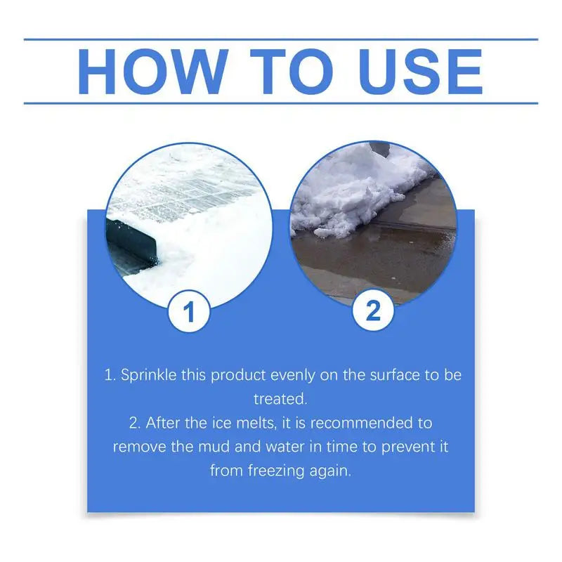 Concrete Friendly Ice Melt Fast Acting Efficient Ice Melter Snow Removal Tool User-Friendly Winter Gear For Driveways Sidewalks