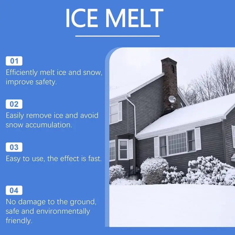 Concrete Friendly Ice Melt Fast Acting Efficient Ice Melter Snow Removal Tool User-Friendly Winter Gear For Driveways Sidewalks