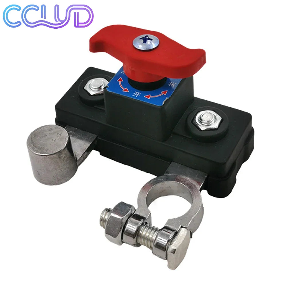 Car Battery Cut Off Switch Disconnect Isolator Cut-off Power Cutoff Switch 12V/24V for RV ATV Boat Car Truck Auto Yacht