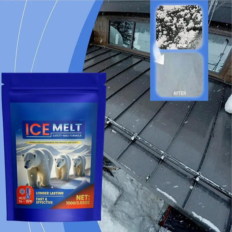 Concrete Friendly Ice Melt Fast Acting Efficient Ice Melter Snow Removal Tool User-Friendly Winter Gear For Driveways Sidewalks